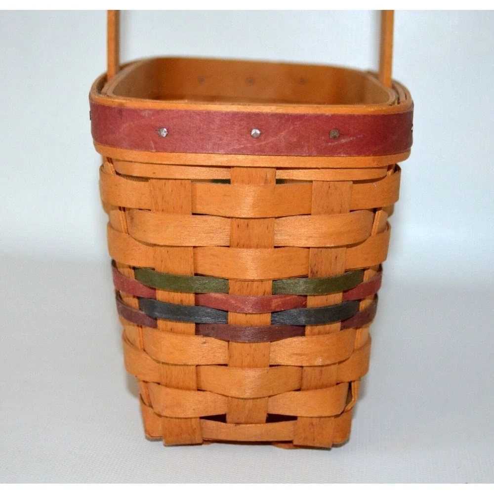 Longaberger 1999 Building Tomorrow Together Bee Basket Red‎ Grn Blu Pur Weaves